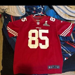 Nike Kids Red and White Sports Jersey